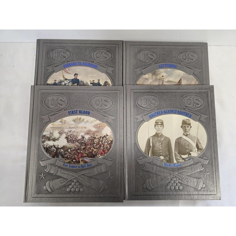 Time Life Civil War 4 Book Lot Brother Against Brother First Blood Gettysburg HC